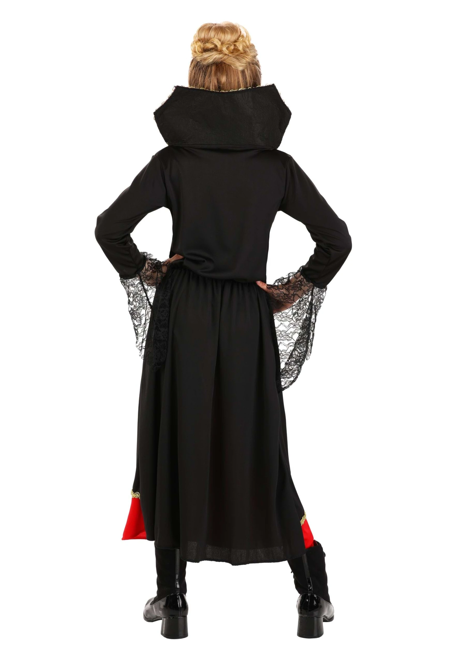 Girl's Classic Vampire Costume Dress 2 Girl's Classic Vampire Costume Dress - Image 2