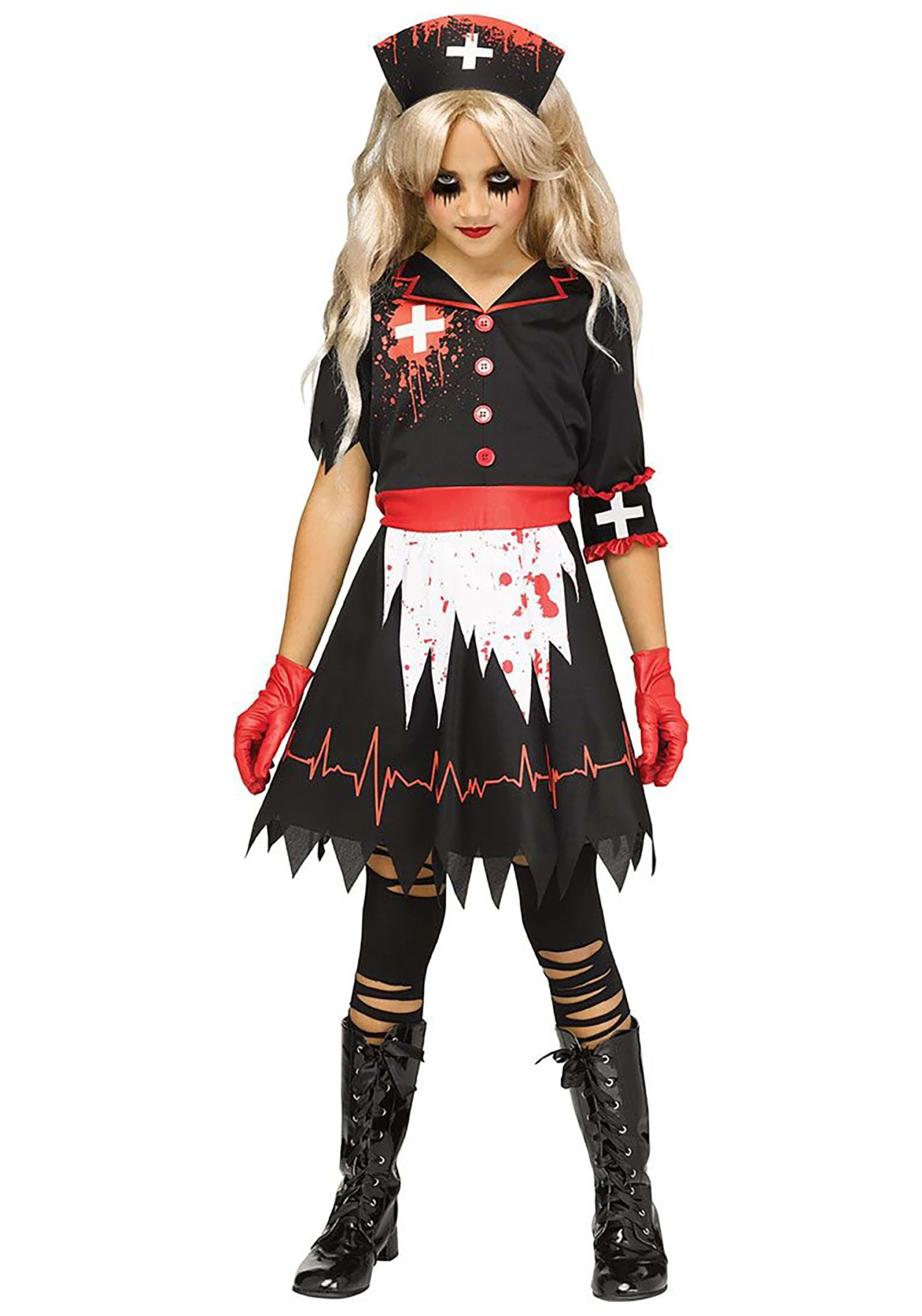 Fun World Girls Dark Nurse Costume 1 Fun World Girls Dark Nurse Costume