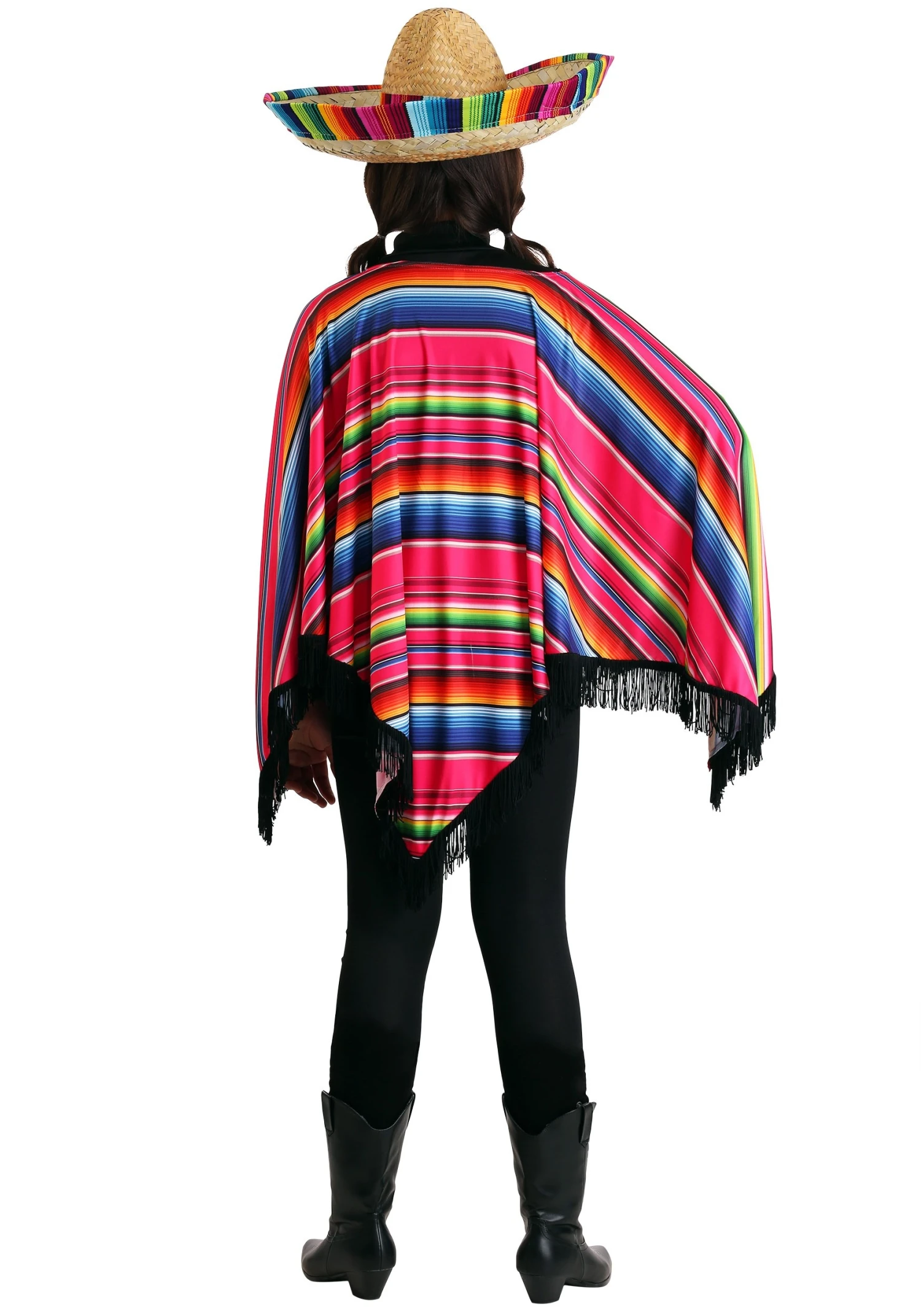 Day Of The Dead Girl's Poncho Costume 2 Day Of The Dead Girl's Poncho Costume - Image 2