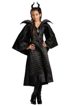 Disguise Girls Deluxe Black Maleficent Christening Gown Costume