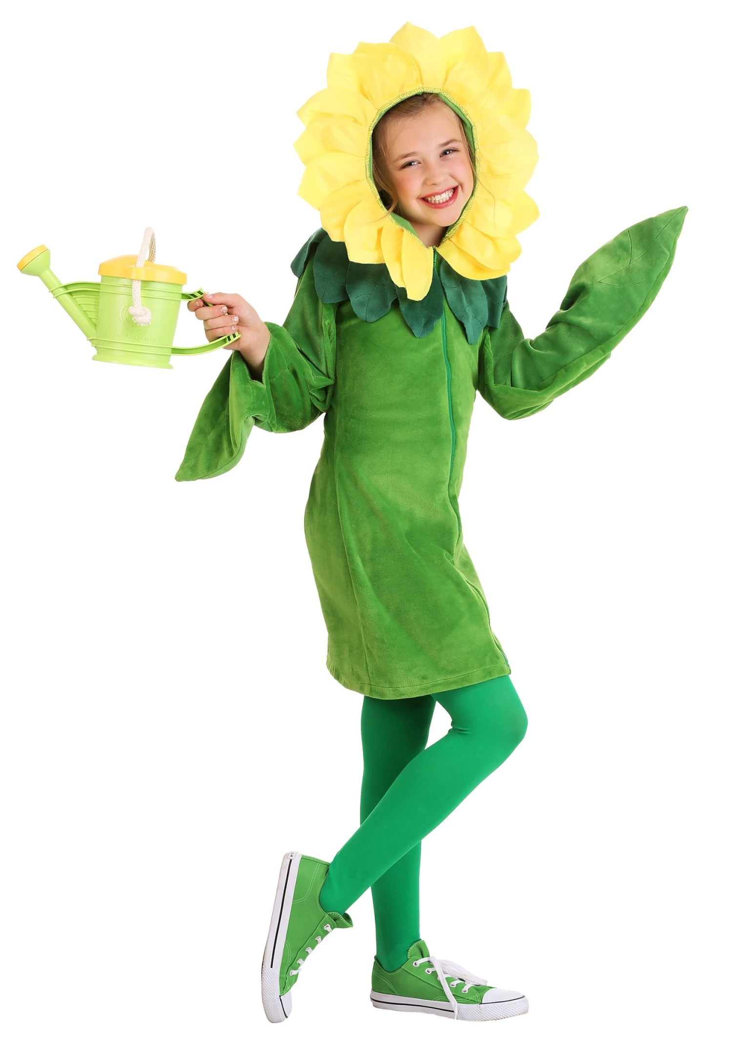 Girl's Flower Hoodie Dress 3 Girl's Flower Hoodie Dress - Image 3