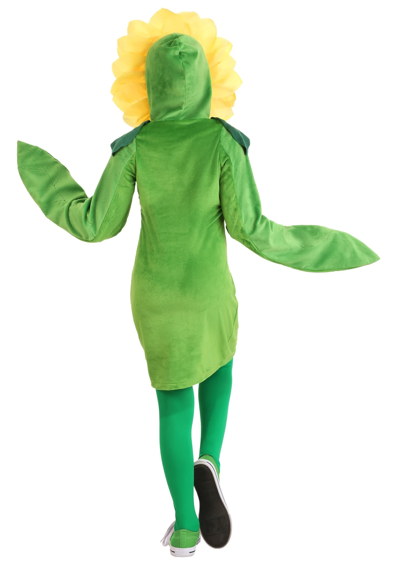 Girl's Flower Hoodie Dress 2 Girl's Flower Hoodie Dress - Image 2