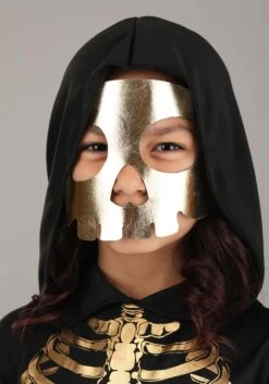 Girl's Gilded Skeleton Costume Dress 6 Girl's Gilded Skeleton Costume Dress -Halloween Costumes Shop girls gilded skeleton dress costume alt 2