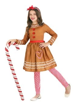 Gingerbread Costume Dress For Girls