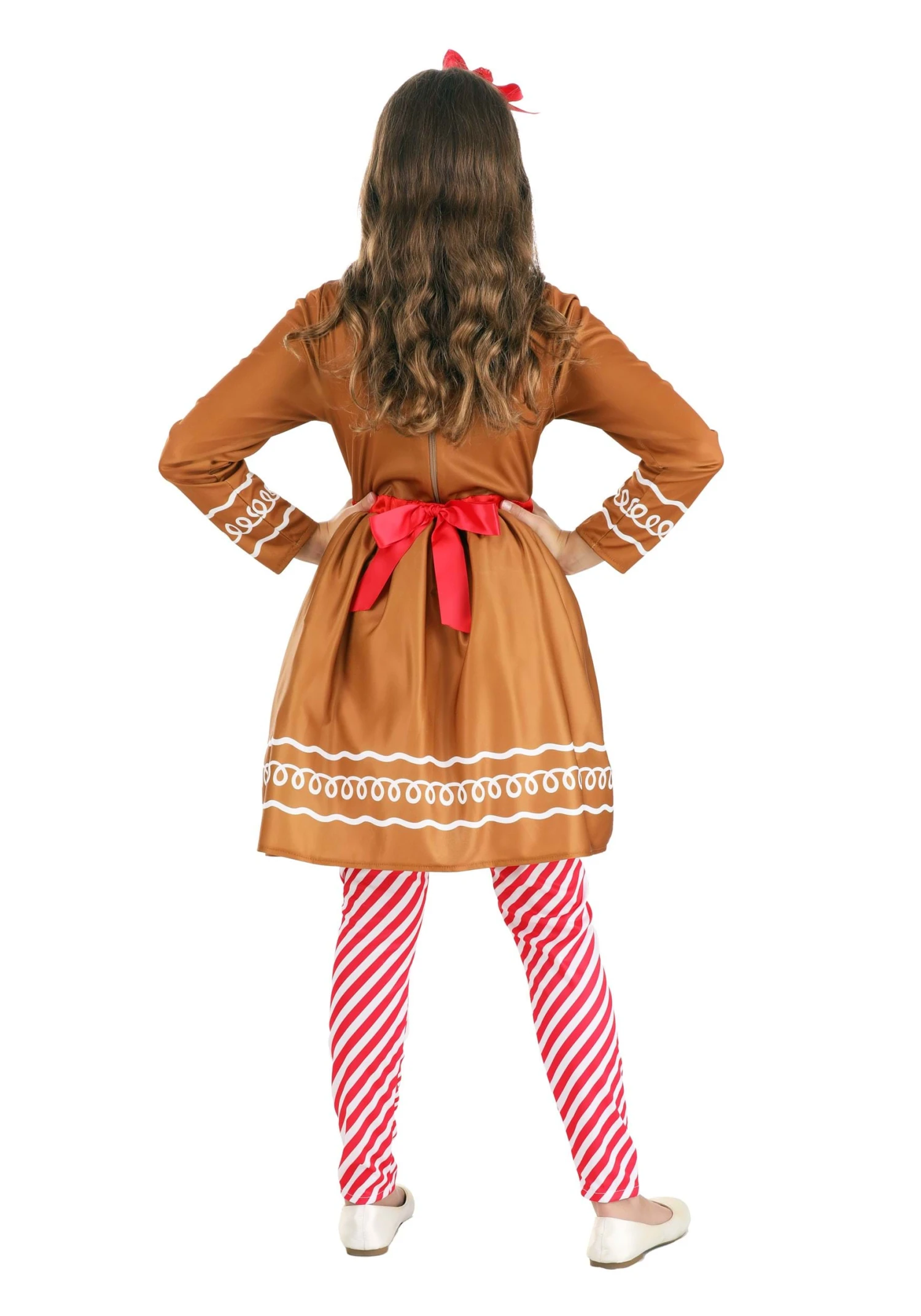 Gingerbread Costume Dress For Girls 2 Gingerbread Costume Dress For Girls - Image 2