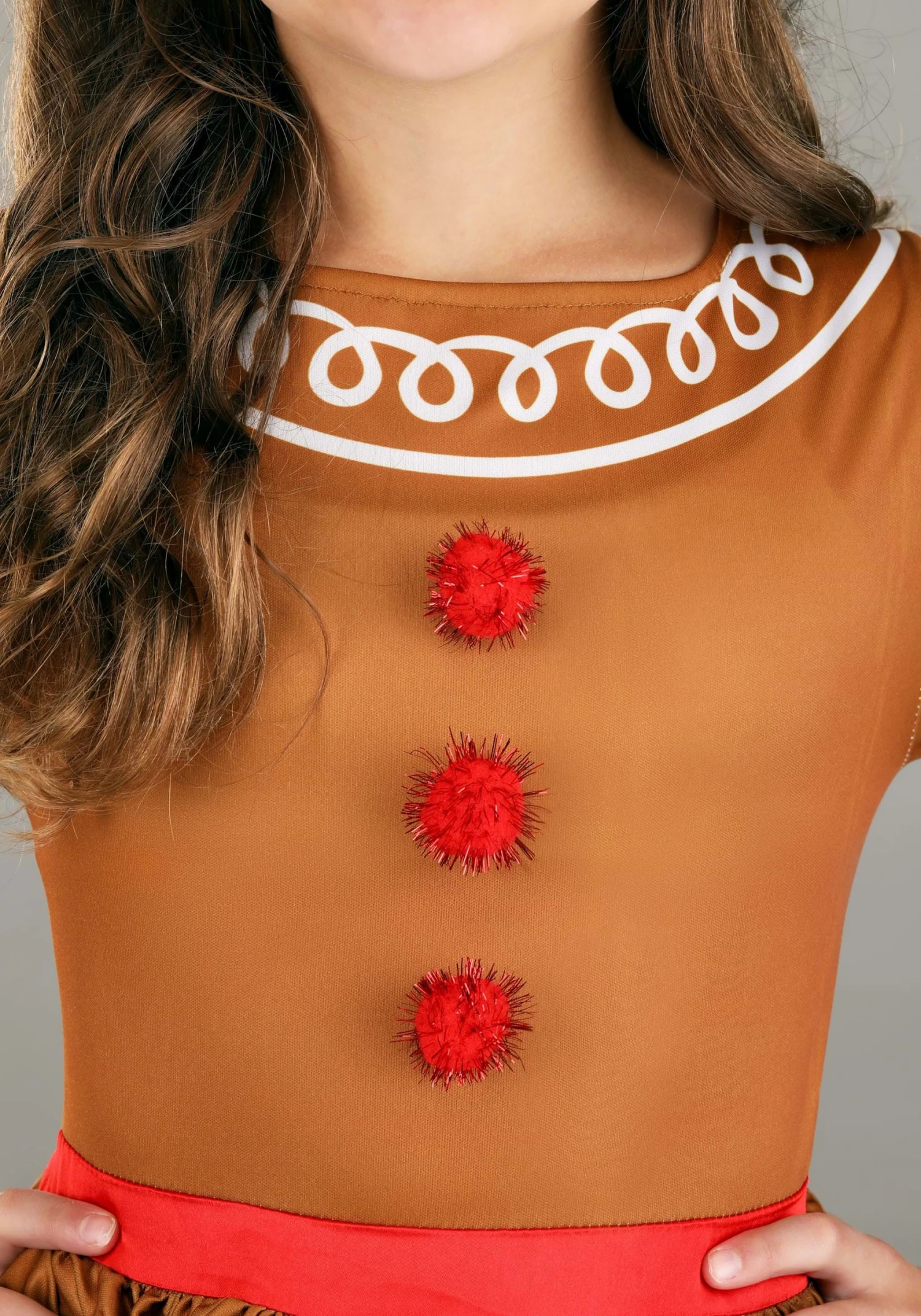 Gingerbread Costume Dress For Girls 4 Gingerbread Costume Dress For Girls - Image 4