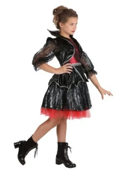 Gothic Vampire Girl's Costume -Halloween Costumes Shop girls gothic vampire costume alt 4