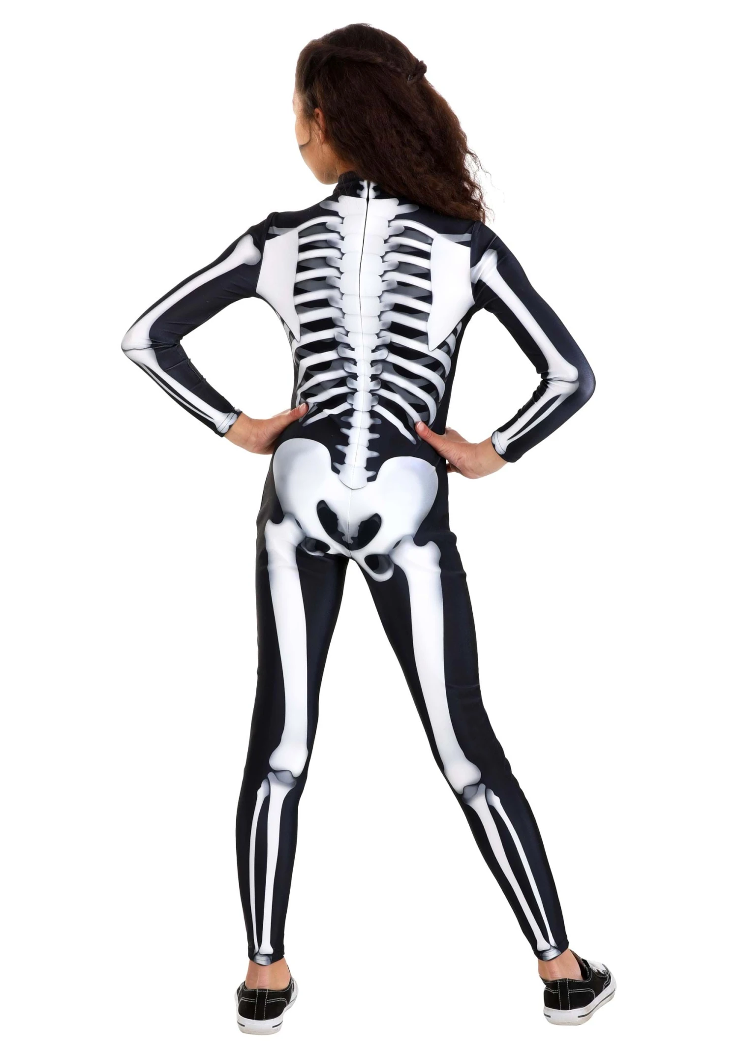Girl's Skeleton Jumpsuit Costume 2 Girl's Skeleton Jumpsuit Costume - Image 2