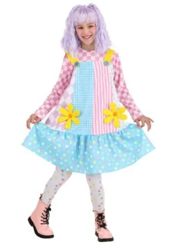 Pinafore Clown Costume Dress For Girls