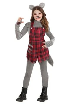 Plaid Werewolf Costume For Girls