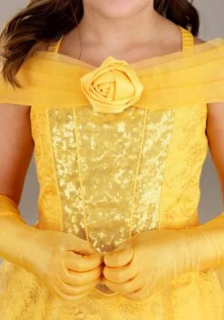 Girl's Beauty And The Beast Premium Belle Costume Dress -Halloween Costumes Shop girls premium belle costume alt 4