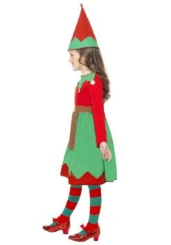 Smiffys Girls Santa's Little Helper Costume -Halloween Costumes Shop girls santas little helper costume side