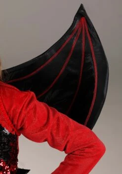 Sparkling Devil Dress Costume For Girls 10 Sparkling Devil Dress Costume For Girls -Halloween Costumes Shop girls sparkling devil dress costume alt 4