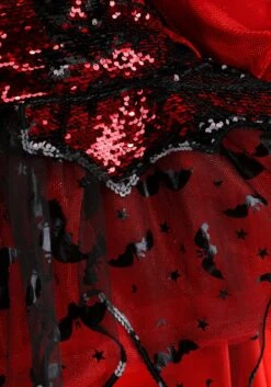 Sparkling Devil Dress Costume For Girls 11 Sparkling Devil Dress Costume For Girls -Halloween Costumes Shop girls sparkling devil dress costume alt 5