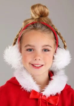 Girl's Dr. Seuss Storybook Cindy Lou Who Costume Dress -Halloween Costumes Shop girls storybook christmas girl costume alt 5