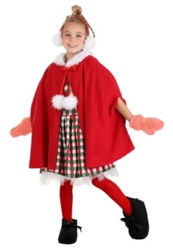 Girl's Dr. Seuss Storybook Cindy Lou Who Costume Dress -Halloween Costumes Shop girls storybook christmas girl costume alt 9