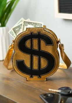 Gold Dollar Sign Costume Purse