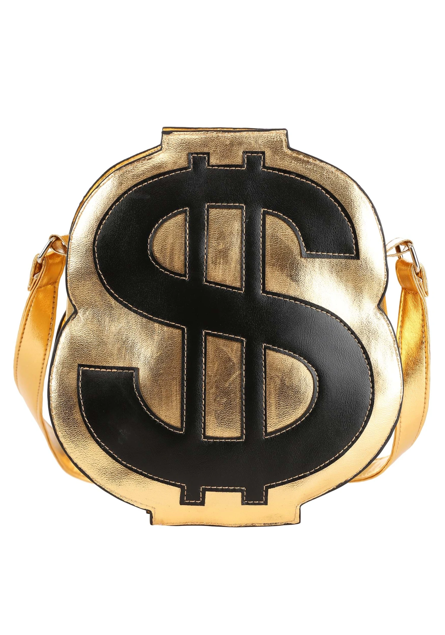 Gold Dollar Sign Costume Purse 2 Gold Dollar Sign Costume Purse - Image 2