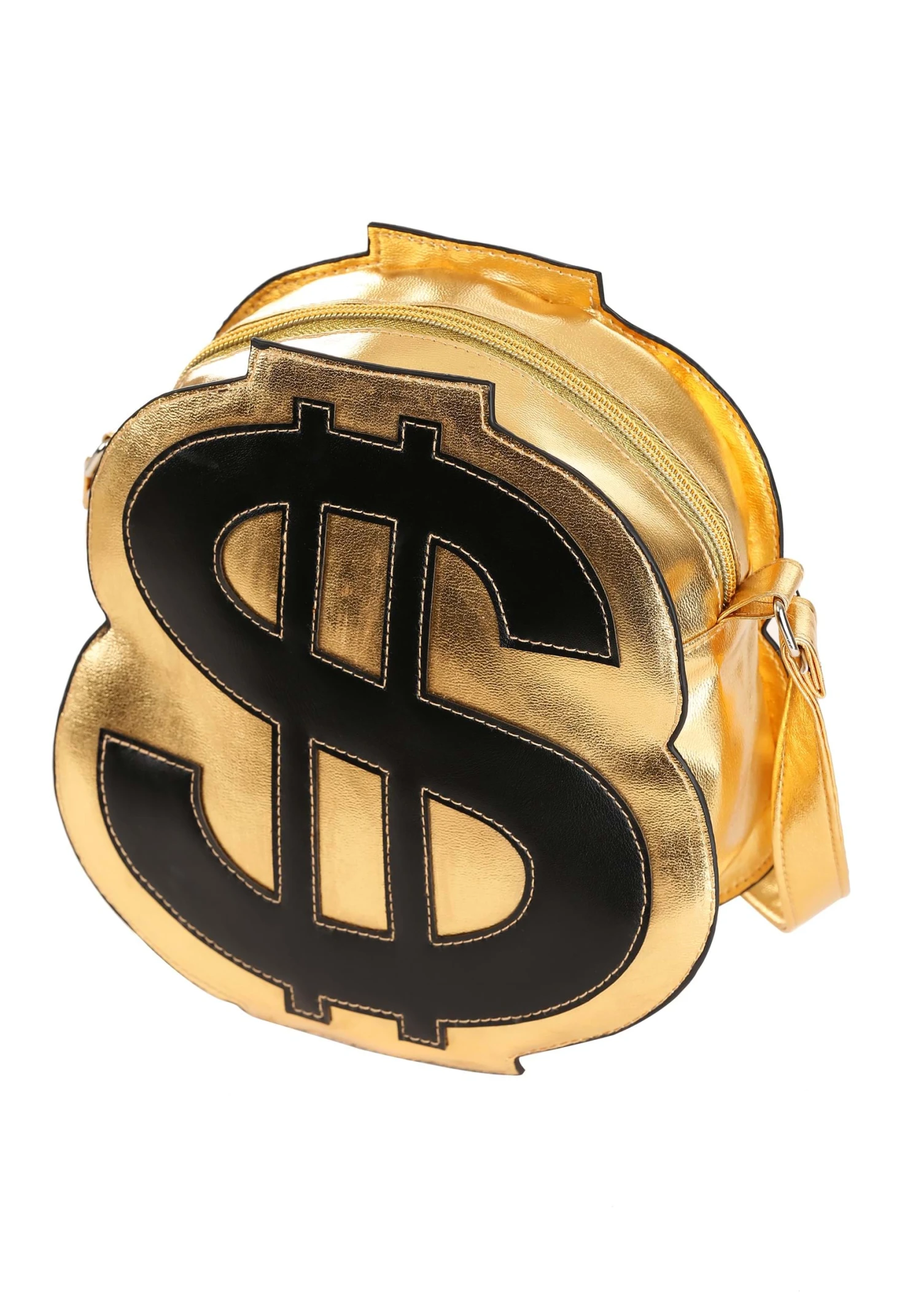 Gold Dollar Sign Costume Purse 3 Gold Dollar Sign Costume Purse - Image 3