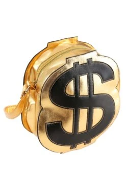 Gold Dollar Sign Costume Purse 7 Gold Dollar Sign Costume Purse -Halloween Costumes Shop gold dollar sign purse alt 3