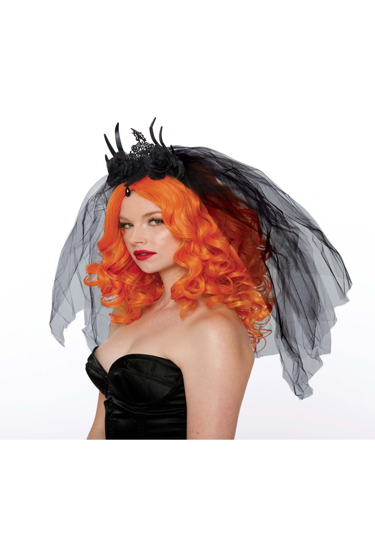 Dreamgirl Gothic Costume Veil Costume Headpiece 2 Dreamgirl Gothic Costume Veil Costume Headpiece - Image 2