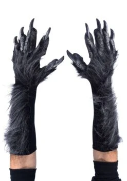 Adults Grey Wolf Gloves