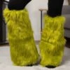Fuzzy Grinch Leg Warmers