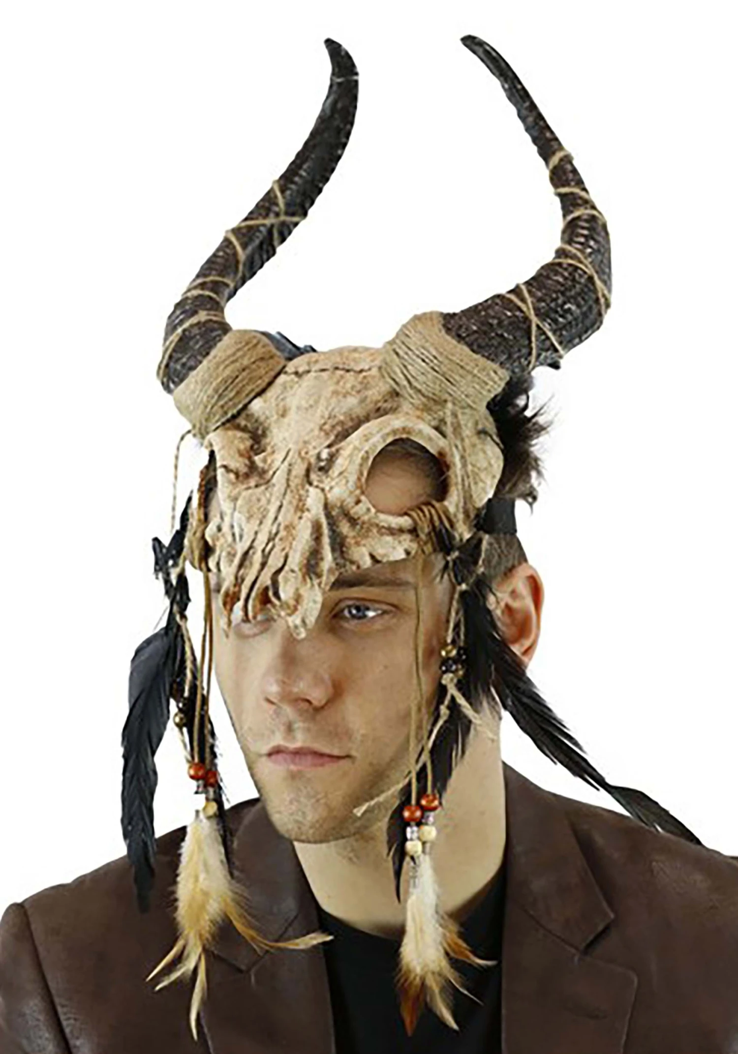 Horned Skull Mask For Adults 2 Horned Skull Mask For Adults - Image 2
