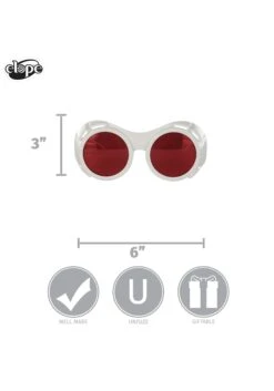 White/Red | Hyper Vision Goggles -Halloween Costumes Shop hyper vision goggles white red alt 4