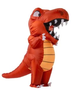 Inflatable Red Dinosaur Costume For Adults 7 Inflatable Red Dinosaur Costume For Adults -Halloween Costumes Shop inflatable adult red dino costume alt 3