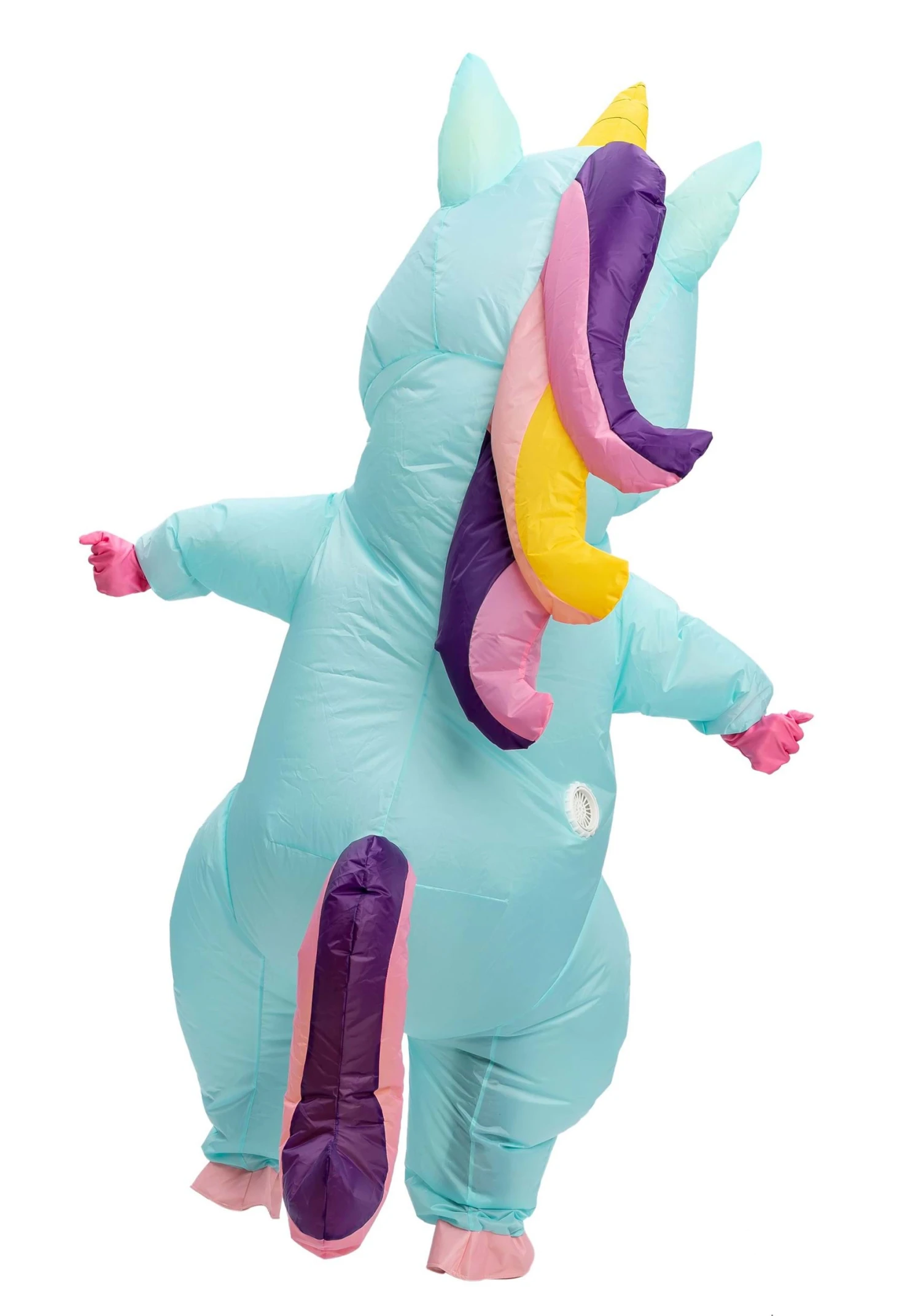 Inflatable Blue Unicorn Costume For A Child 2 Inflatable Blue Unicorn Costume For A Child - Image 2