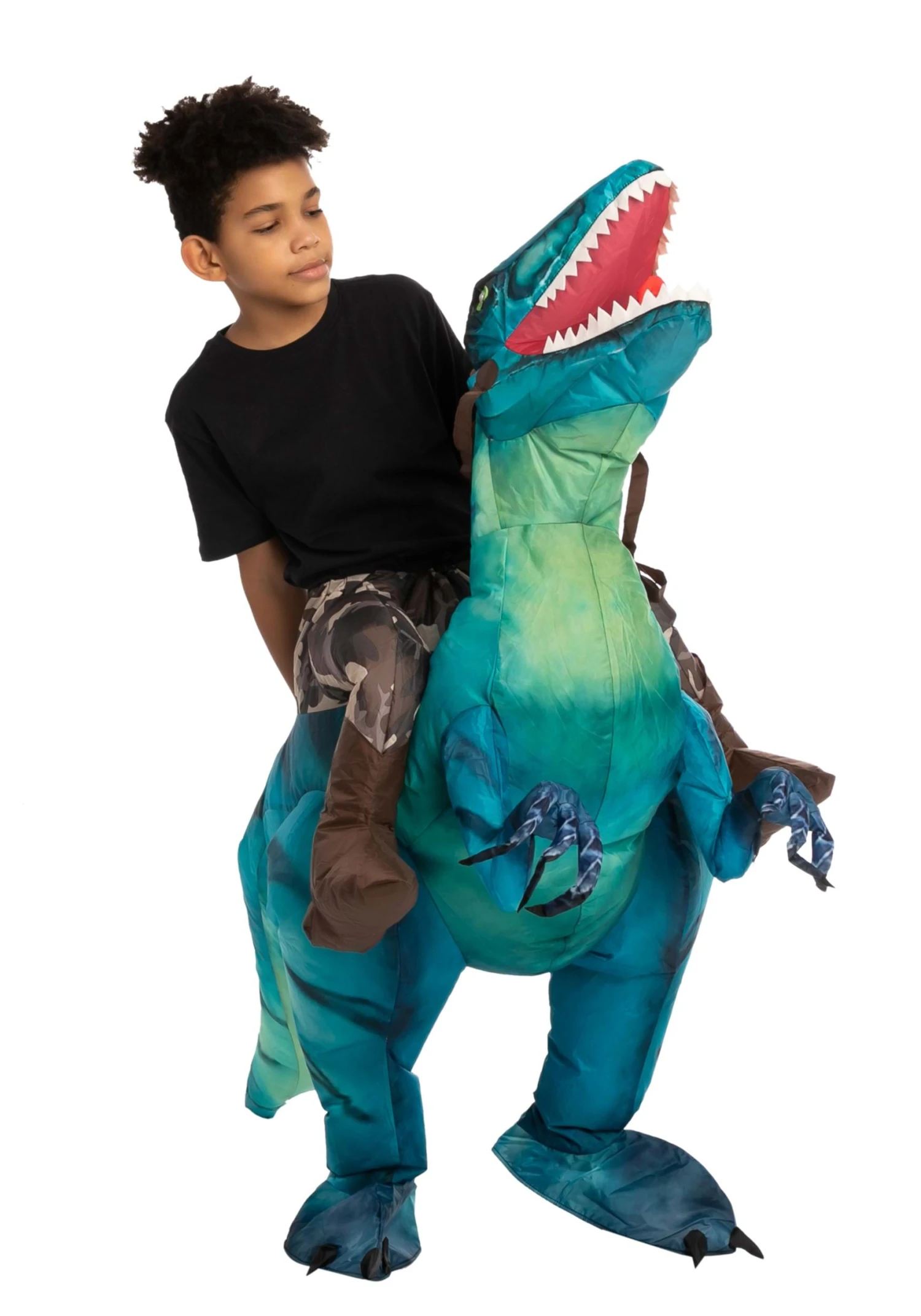 Inflatable Raptor Ride-On Costume For Children 3 Inflatable Raptor Ride-On Costume For Children - Image 3