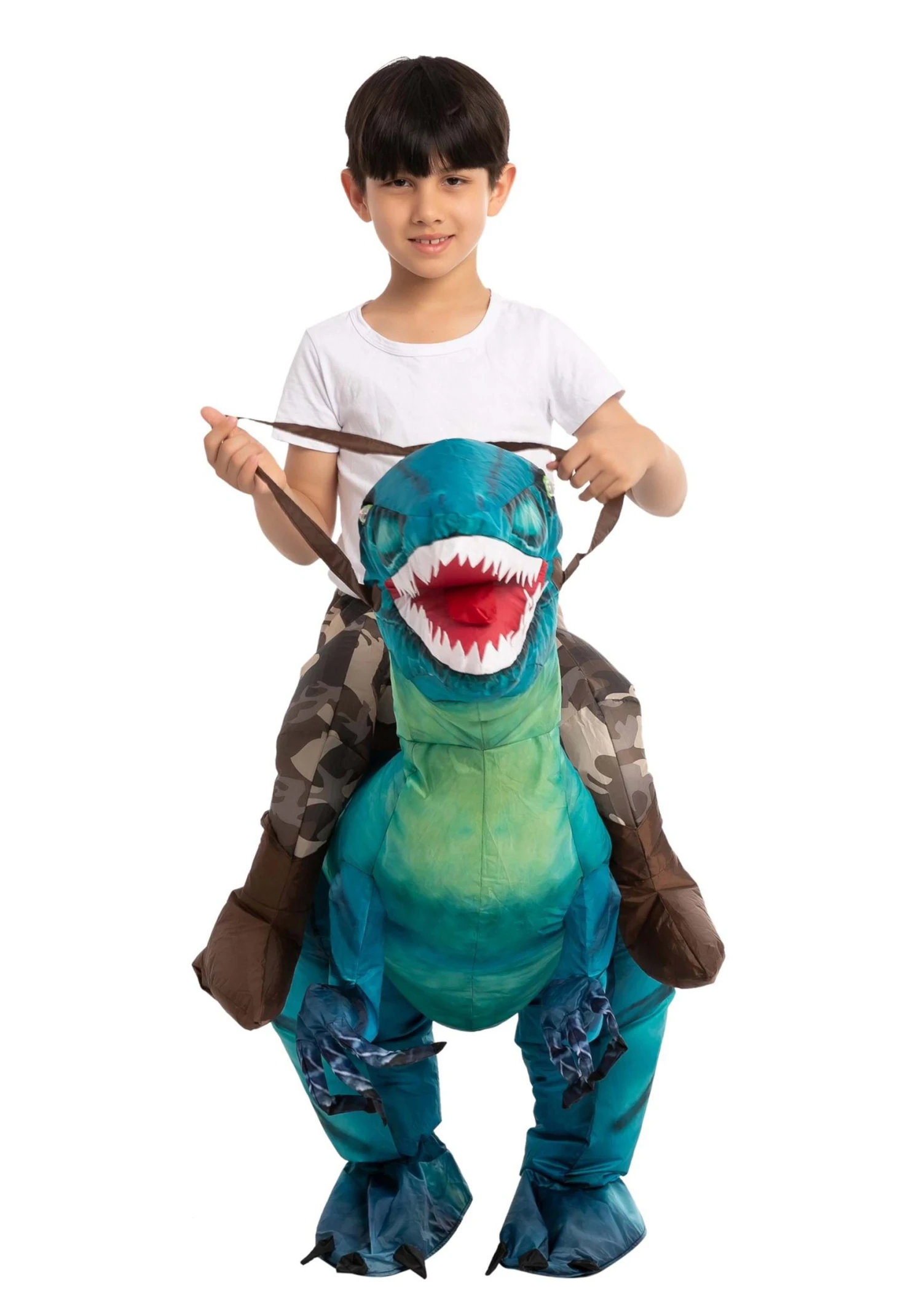 Inflatable Raptor Ride-On Costume For Children 4 Inflatable Raptor Ride-On Costume For Children - Image 4