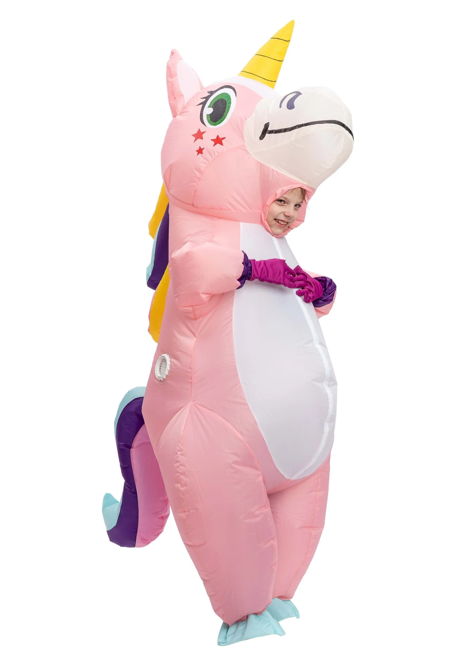 Kids Pink Unicorn Costume Inflatable 2 Kids Pink Unicorn Costume Inflatable - Image 2