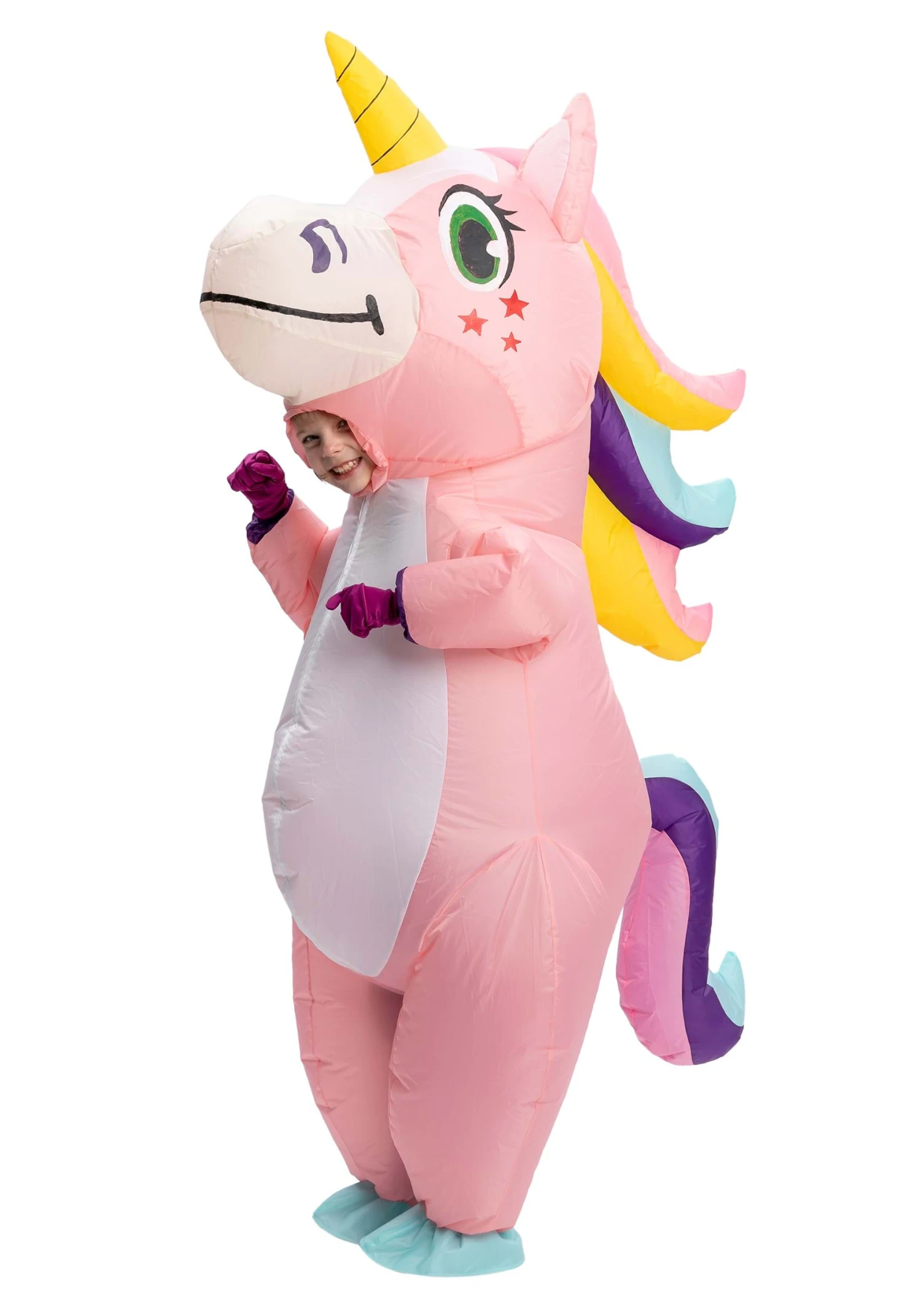 Kids Pink Unicorn Costume Inflatable 4 Kids Pink Unicorn Costume Inflatable - Image 4
