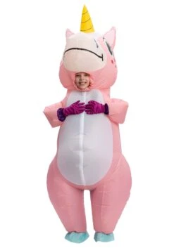 Kids Pink Unicorn Costume Inflatable 9 Kids Pink Unicorn Costume Inflatable -Halloween Costumes Shop inflatable kids pink unicorn costume alt 4