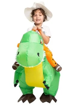 Inflatable T-Rex Ride-On Costume For Kids -Halloween Costumes Shop inflatable kids t rex ride on costume alt 2