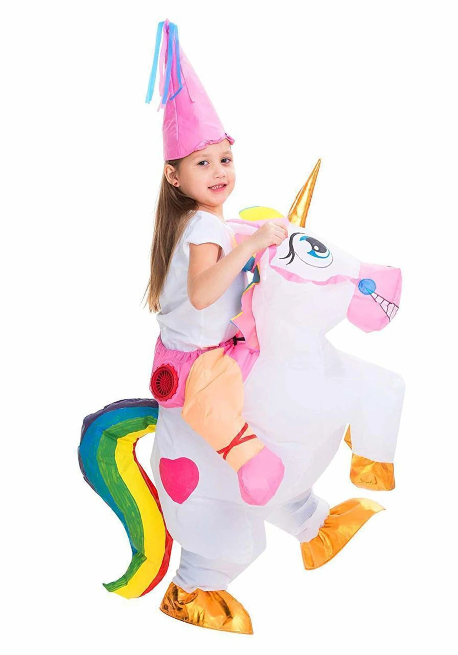 Inflatable Unicorn Ride-On Costume For Kids 2 Inflatable Unicorn Ride-On Costume For Kids - Image 2