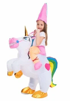 Inflatable Unicorn Ride-On Costume For Kids