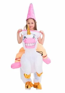 Inflatable Unicorn Ride-On Costume For Kids 6 Inflatable Unicorn Ride-On Costume For Kids -Halloween Costumes Shop inflatable kids unicorn ride on costume alt 2