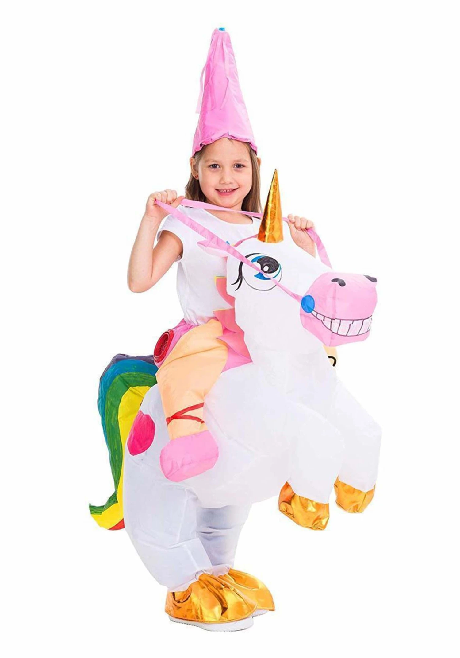 Inflatable Unicorn Ride-On Costume For Kids 4 Inflatable Unicorn Ride-On Costume For Kids - Image 4