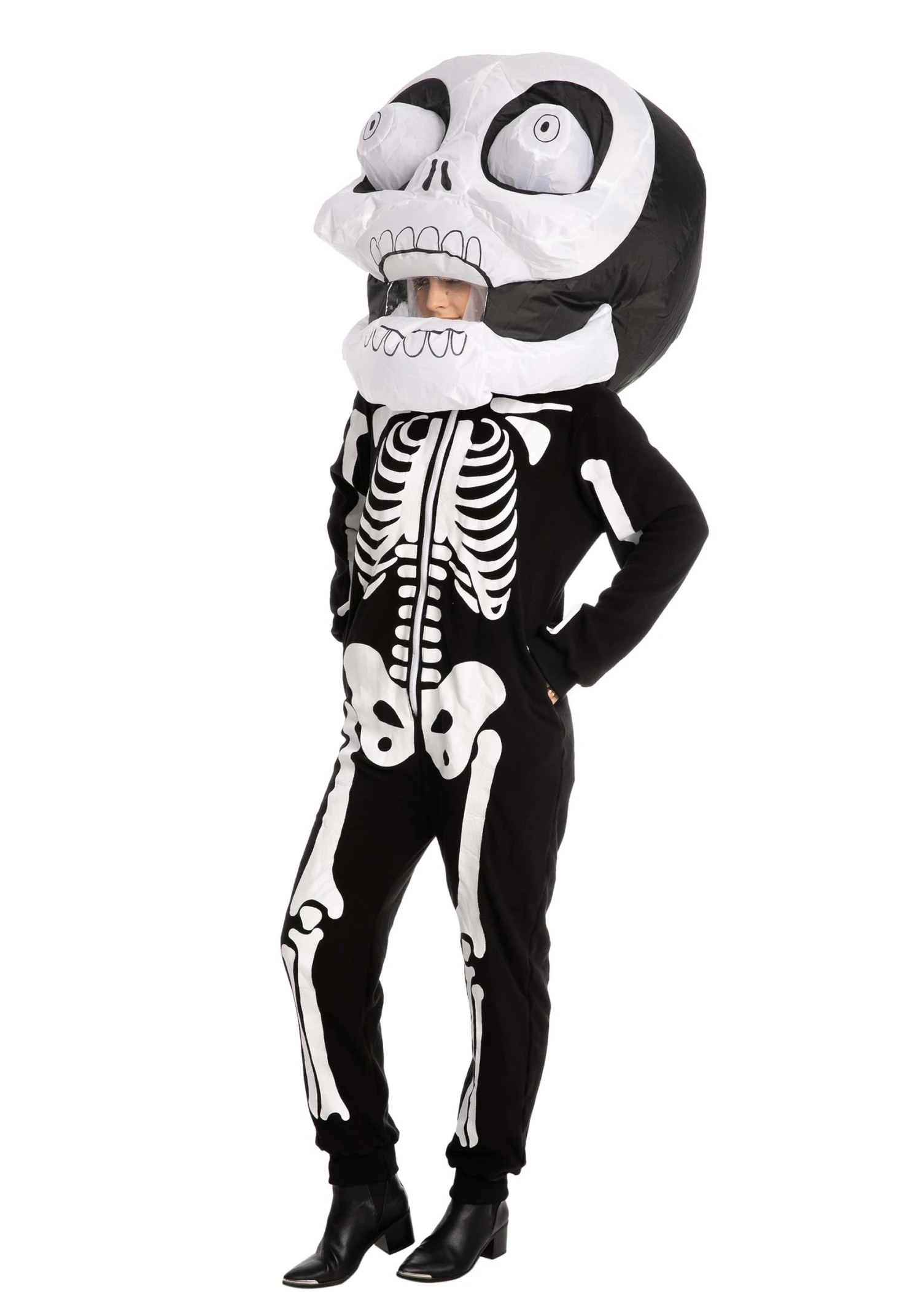 Adult Inflatable Skull Bobblehead Costume Mask 3 Adult Inflatable Skull Bobblehead Costume Mask - Image 3