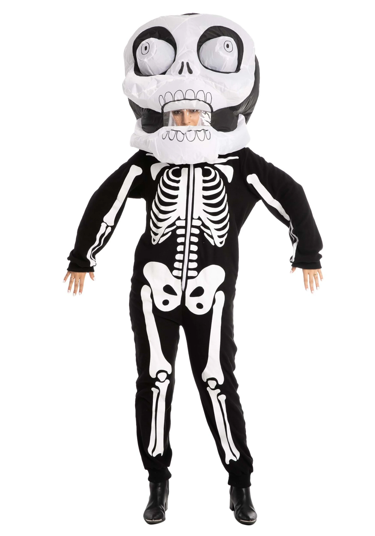 Adult Inflatable Skull Bobblehead Costume Mask 4 Adult Inflatable Skull Bobblehead Costume Mask - Image 4