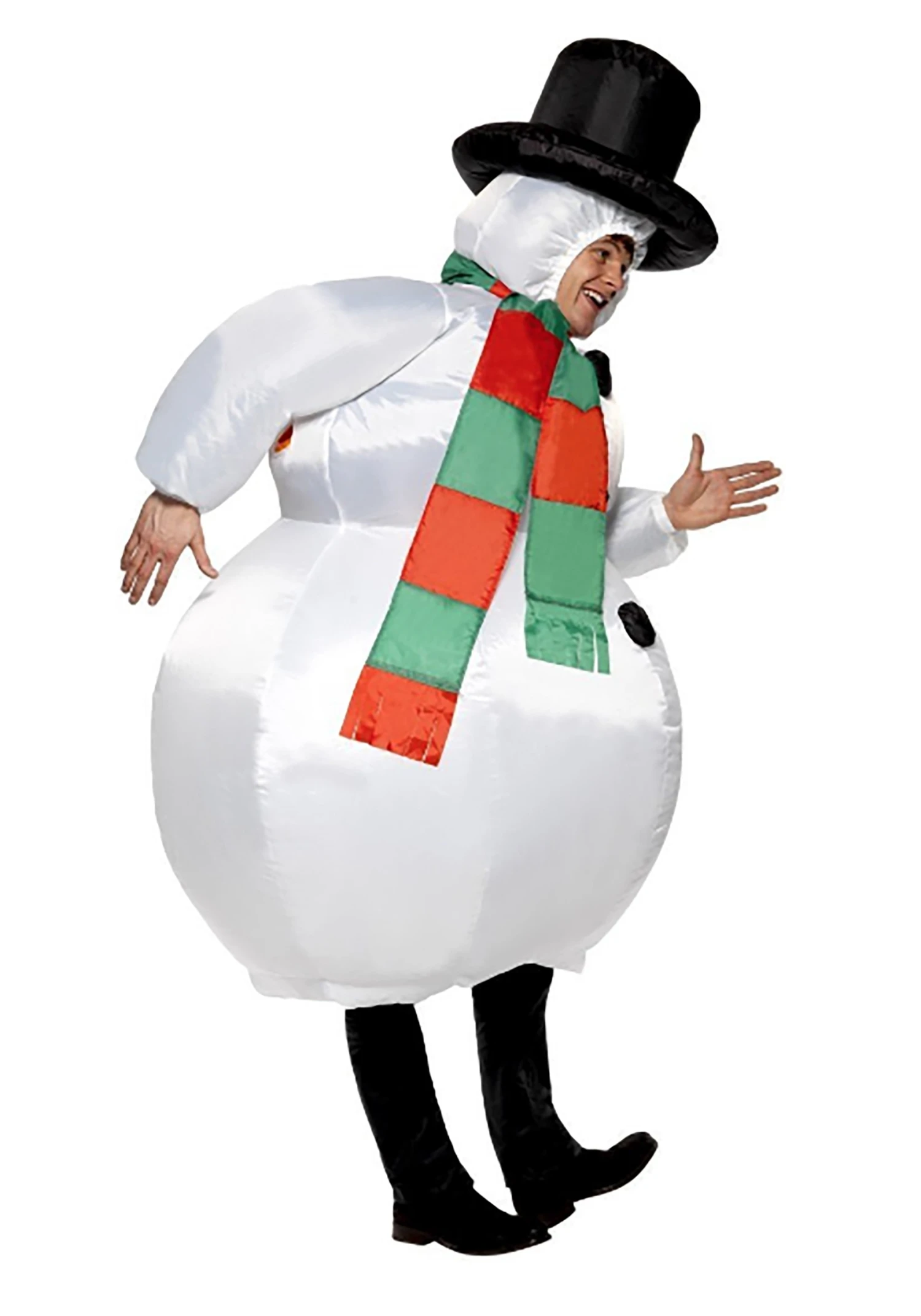 Smiffys Inflatable Snowman Costume For Adults 2 Smiffys Inflatable Snowman Costume For Adults - Image 2