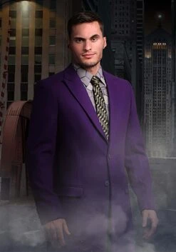 THE JOKER Slim Fit Suit Overcoat (Authentic) -Halloween Costumes Shop joker tdk suit overcoat keep page disabled alt 3