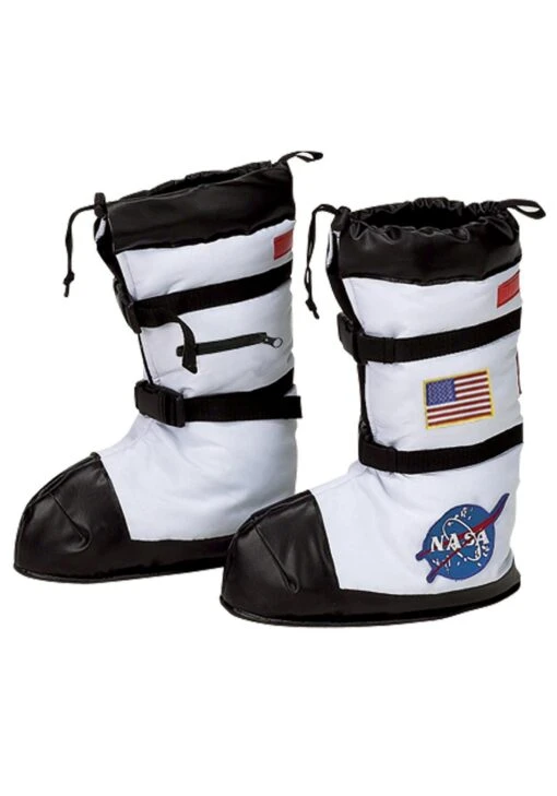 Kids White Astronaut Boots