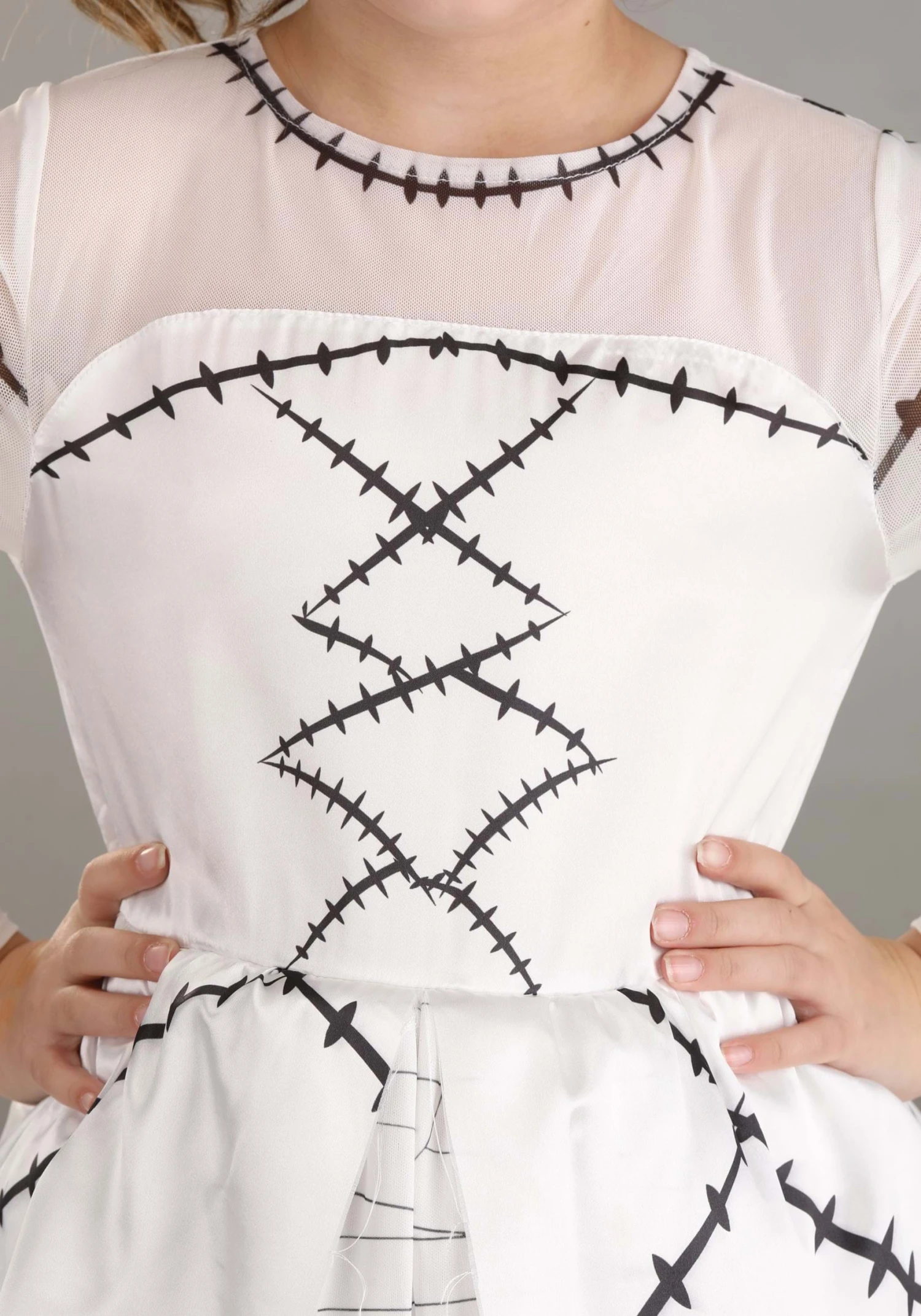 Bride Of Frankenstein Costume Dress For Kid's 2 Bride Of Frankenstein Costume Dress For Kid's - Image 2