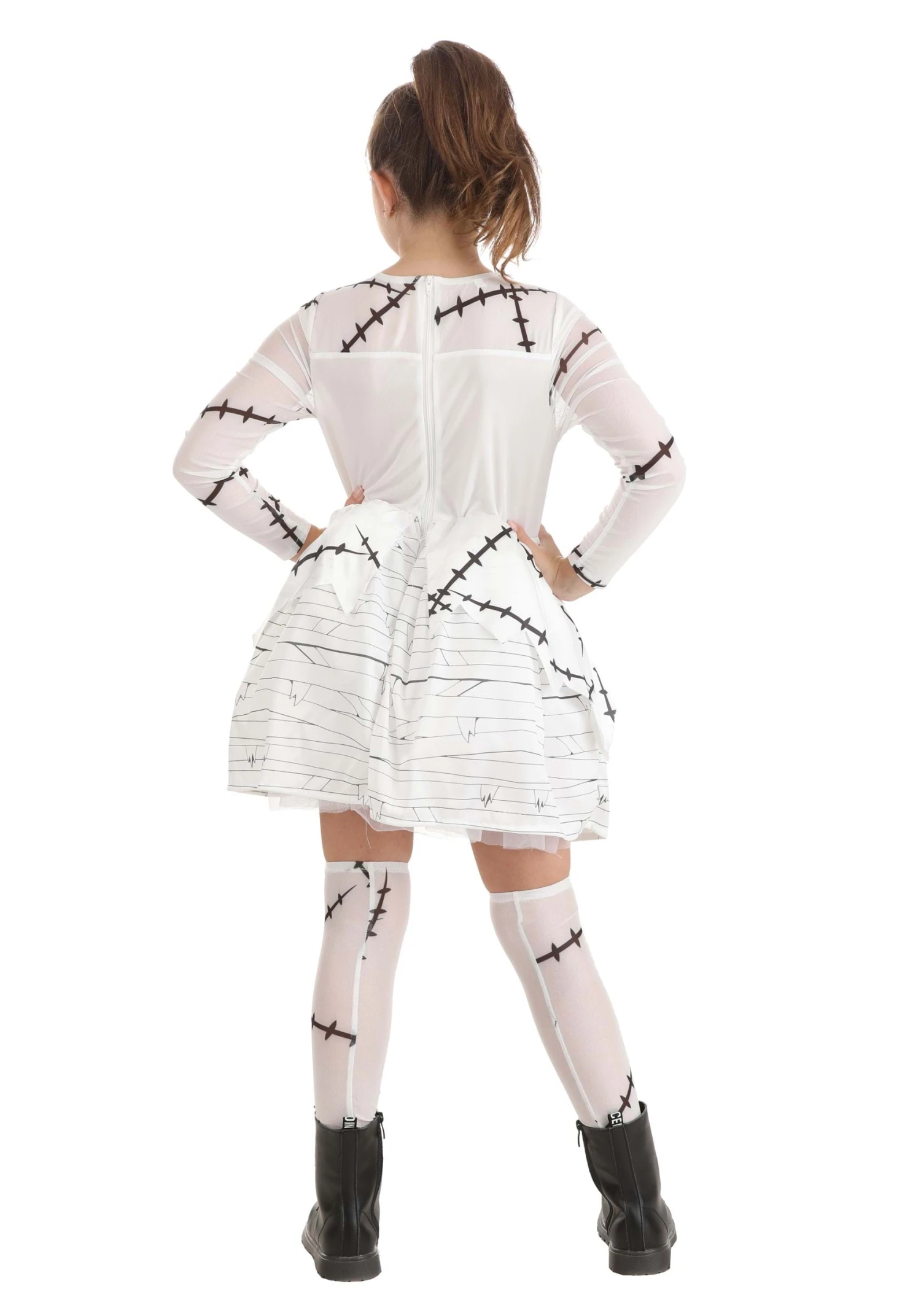 Bride Of Frankenstein Costume Dress For Kid's 5 Bride Of Frankenstein Costume Dress For Kid's - Image 5