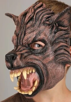Brown Wolf Mask For Kids 5 Brown Wolf Mask For Kids -Halloween Costumes Shop kids brown wolf mask alt 2