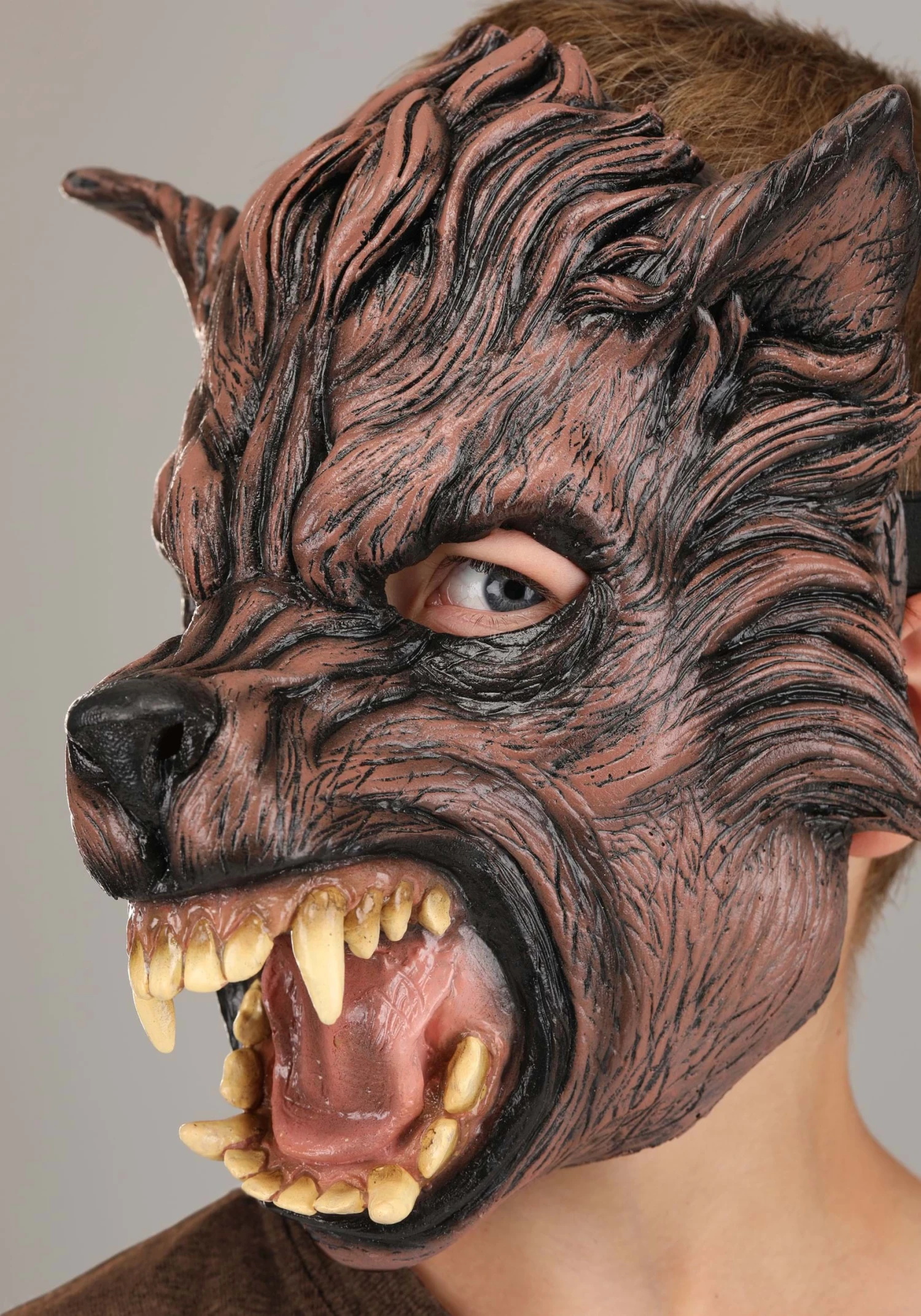 Brown Wolf Mask For Kids 3 Brown Wolf Mask For Kids - Image 3